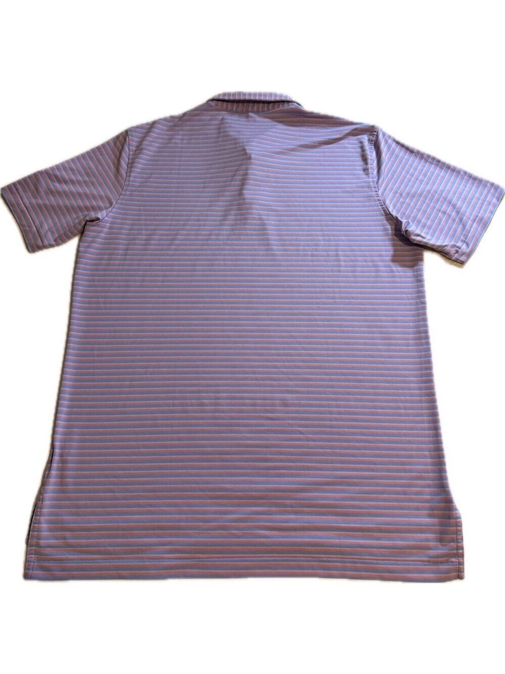 PETER MILLAR Summer Comfort Polo Shirt Blue Pink Purple Pastel Sz L Mens Golf - Picture 6 of 10